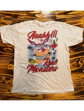 Aaahh! Real Monsters white graphic T-shirt